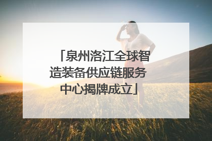 泉州洛江全球智造装备供应链服务中心揭牌成立